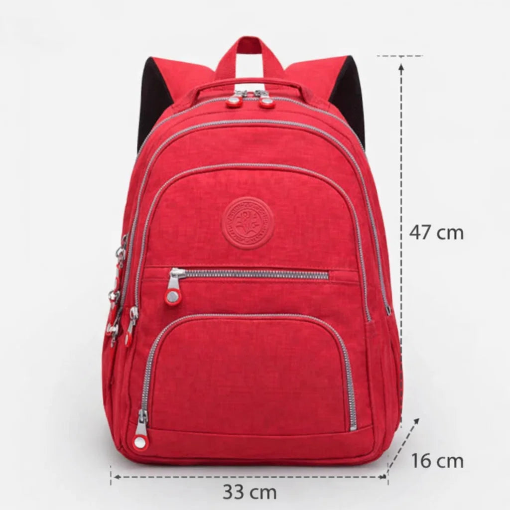 Dimensions sac à dos collège fille rouge 33 x 16 x 47 cm