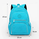 Sac à dos collège fille turquoise grande capacité - Vignette | Sacs pour tous