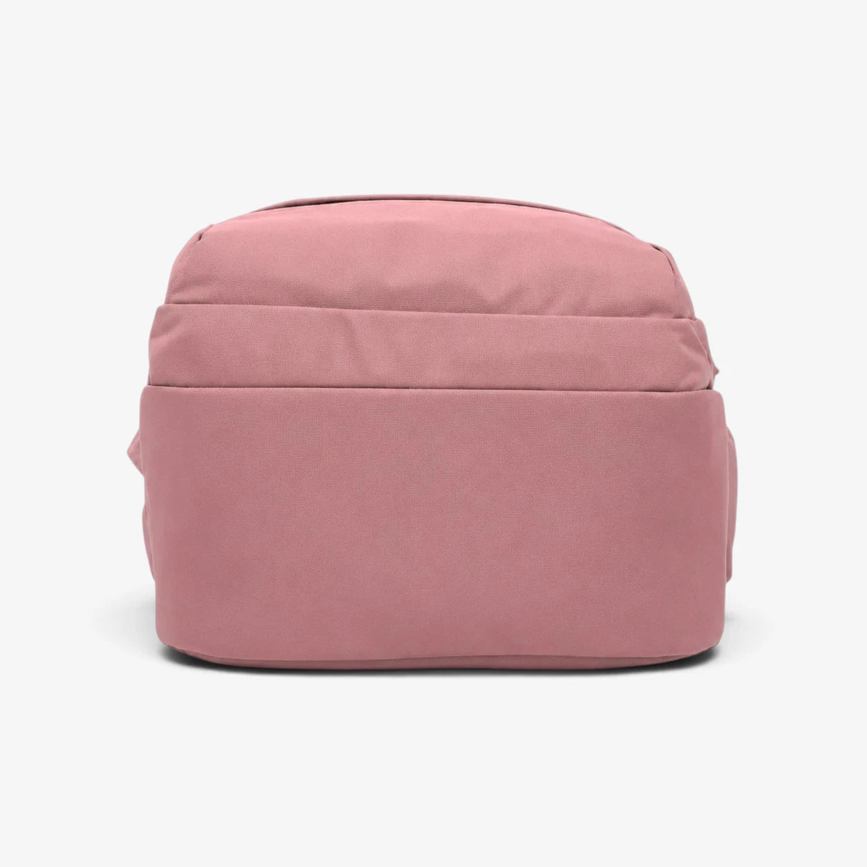 Vue de dessous d'un sac à dos collège rose avec fond renforcé et base stable