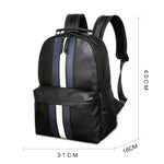 Sac à dos cuir homme – bandes contrastées élégantes - Vignette | Sacs pour tous