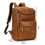 Sac à dos cuir vachette homme camel grande capacité - Vignette | Sacs pour tous