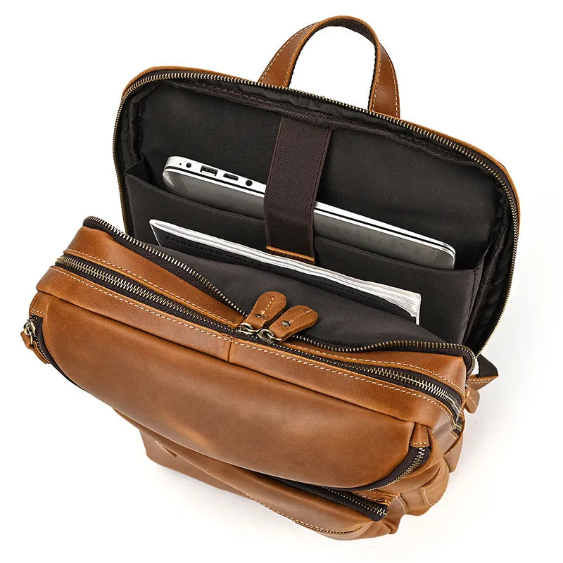 Sac à dos cuir homme compartiment ordinateur portable sécurisé