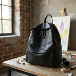 Sac à dos en cuir PU imperméable – compact, sobre et confortable - Vignette | Sacs pour tous