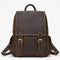 sac à dos cuir vachette homme vintage marron foncé sac à dos rétro urbain grande capacité