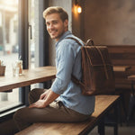 Sac à dos vintage en cuir de vachette pour homme - Vignette | Sacs pour tous