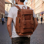 Sac à dos vintage cuir de vachette femme et homme - Vignette | Sacs pour tous