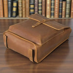 Sac à dos cuir véritable homme – Grand format, style rétro et compartiment PC - Vignette | Sacs pour tous