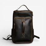 Sac à dos en cuir vintage homme à double poignée – format 35L - Vignette | Sacs pour tous