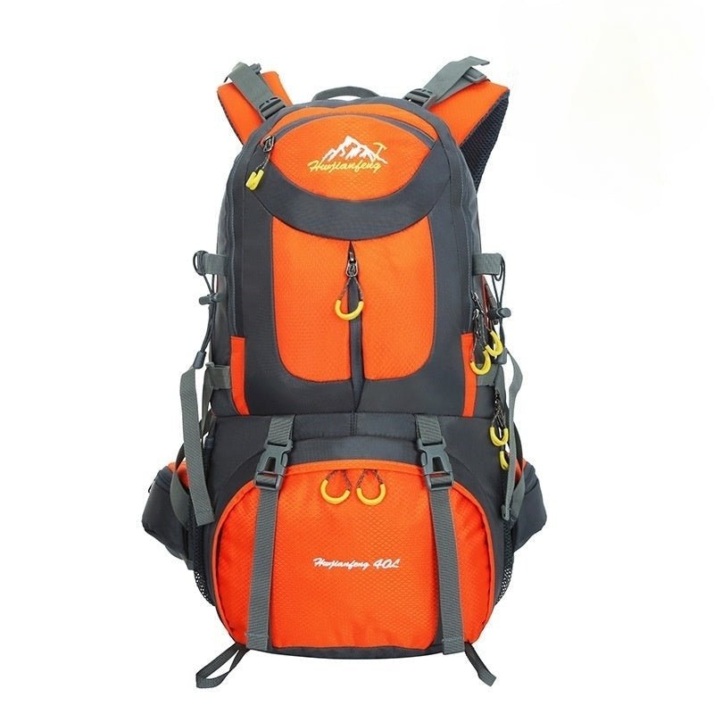 Sac à dos randonnée 40L orange et gris – sac imperméable robuste avec boucles renforcées, idéal pour le trekking, le trail et les activités outdoor