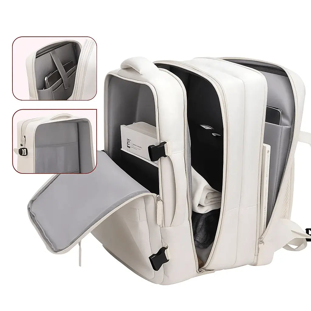 Sac à dos cabine 35L – Compartiments multiples avec rangements intérieurs pour documents, vêtements et tablette