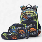 Sac à dos  ergonomique 3 pièces garçon dinosaure multicolore – École primaire & collège - Vignette | Sacs pour tous