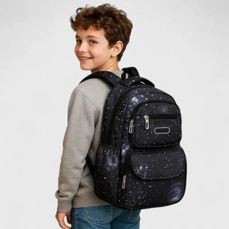 Enfant portant un sac à dos ergonomique scolaire garçon
