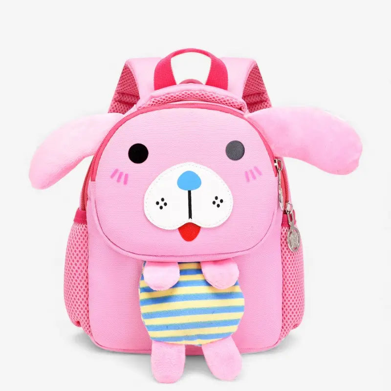 Sac à dos enfant motif chien version rose