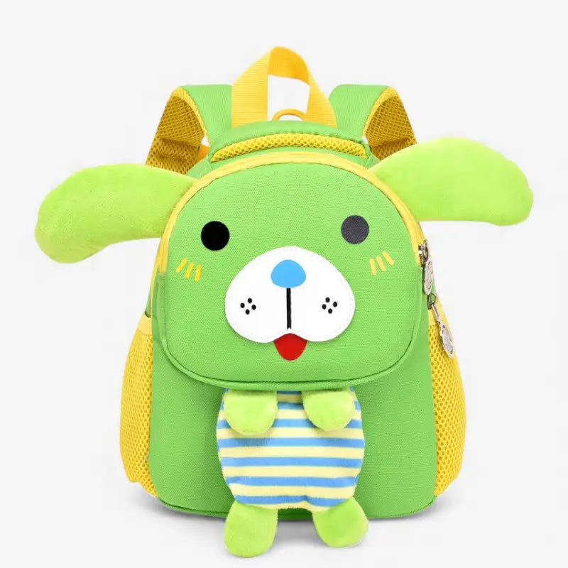 Sac à dos enfant motif chien version verte