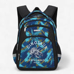 Sac à dos ergonomique 3 pièces garçon dinosaure bleu – École primaire et collège - Vignette | Sacs pour tous