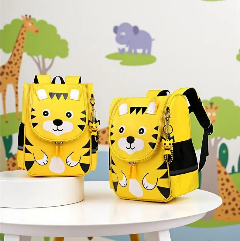 Sac à dos ergonomique  tigre jaune enfant vue de côté