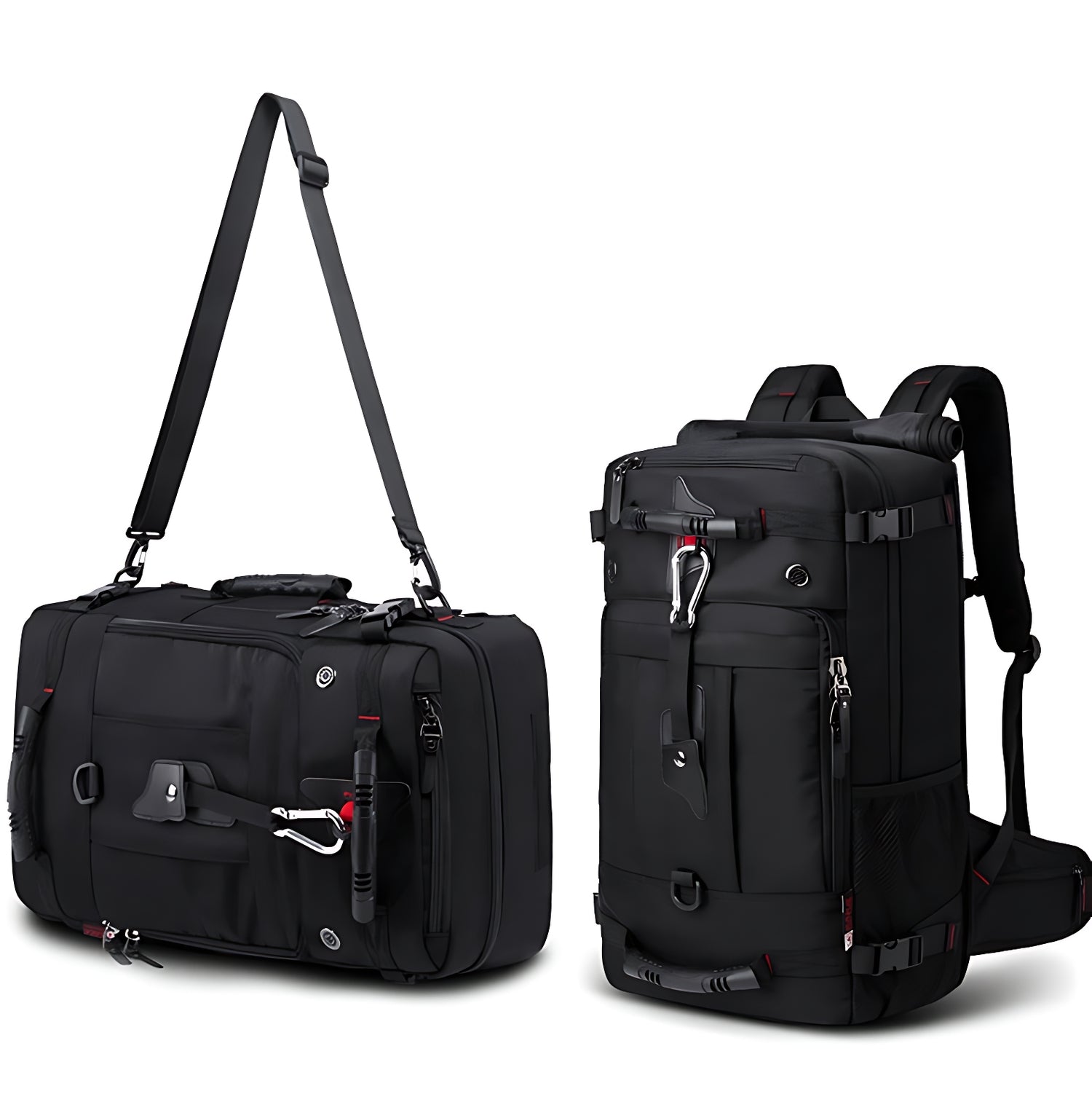 Sac à dos étanche 50L transformable en sac bandoulière avec sangle amovible