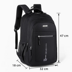 Sac à dos étudiant noir – grande capacité et multi-rangement - Vignette | Sacs pour tous