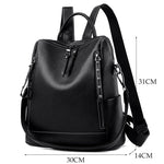 Sac à dos femme cuir véritable noir – Élégant, sécurisé et moderne - Vignette | Sacs pour tous