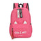 Sac à dos fille rose avec oreilles de chat vu de face