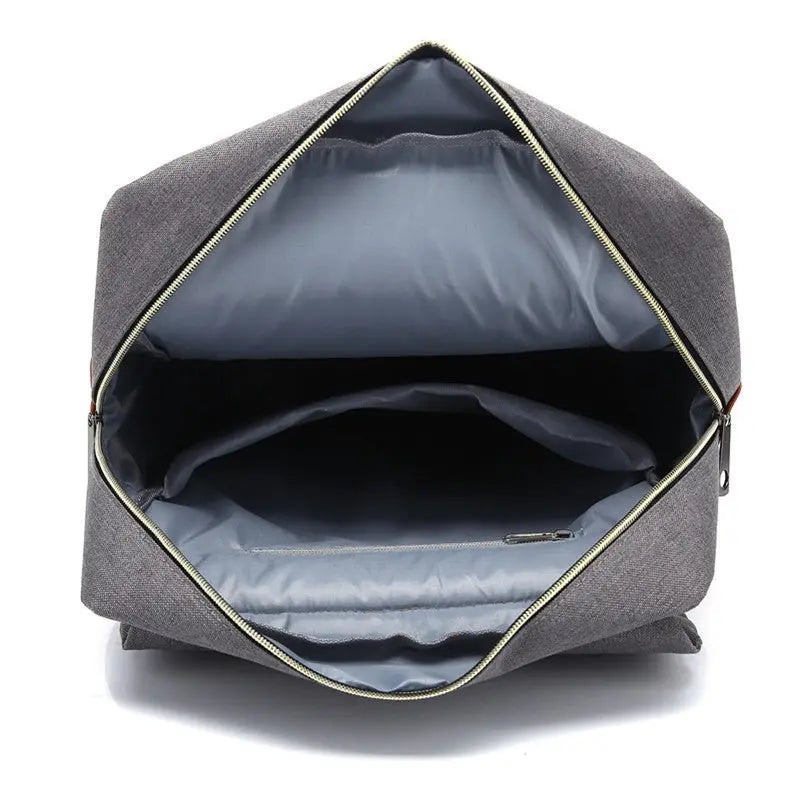 Intérieur du sac à dos gris unisexe 16 pouces avec poche compartimentée