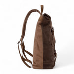 Sac à dos homme cuir et toile – Style vintage et robuste - Vignette | Sacs pour tous