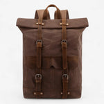 Sac à dos homme cuir et toile – Style vintage et robuste - Vignette | Sacs pour tous