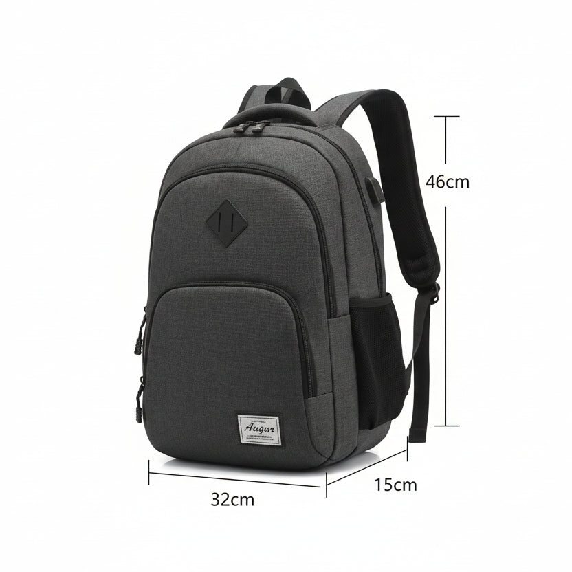 Sac à dos lycée noir pour ordinateur portable dimensions 46 x 32 x 15 cm