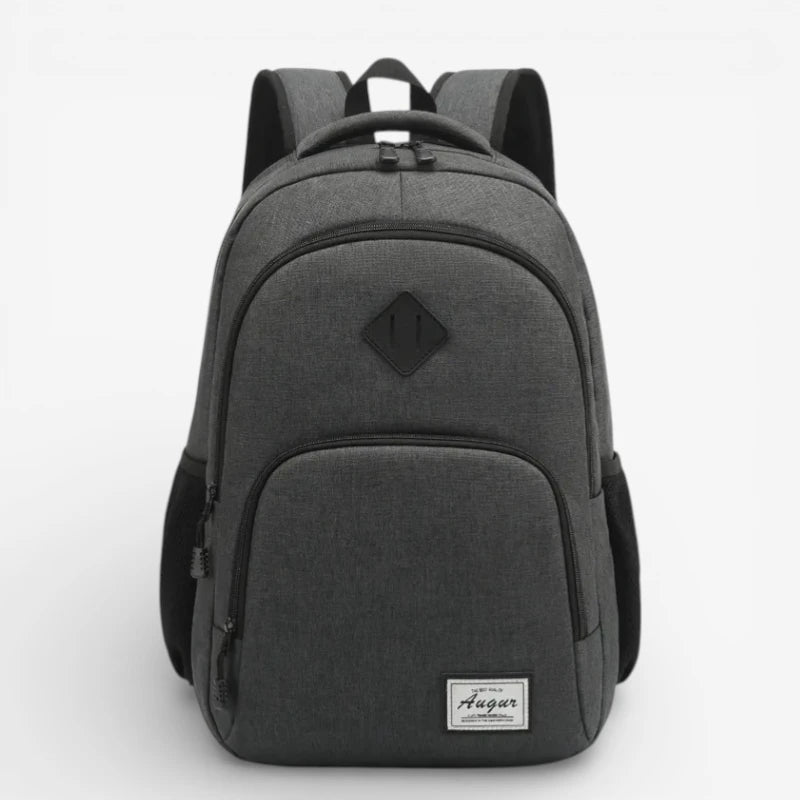 Sac à dos lycée noir pour ordinateur portable avec port USB grande capacité