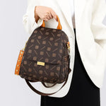 Sac à dos marron rétro PU femme – Élégance vintage et style pratique - Vignette | Sacs pour tous