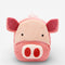 Sac à dos maternelle en peluche rose en forme de cochon
