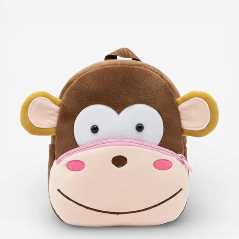 Sac à dos maternelle en peluche singe pour enfant