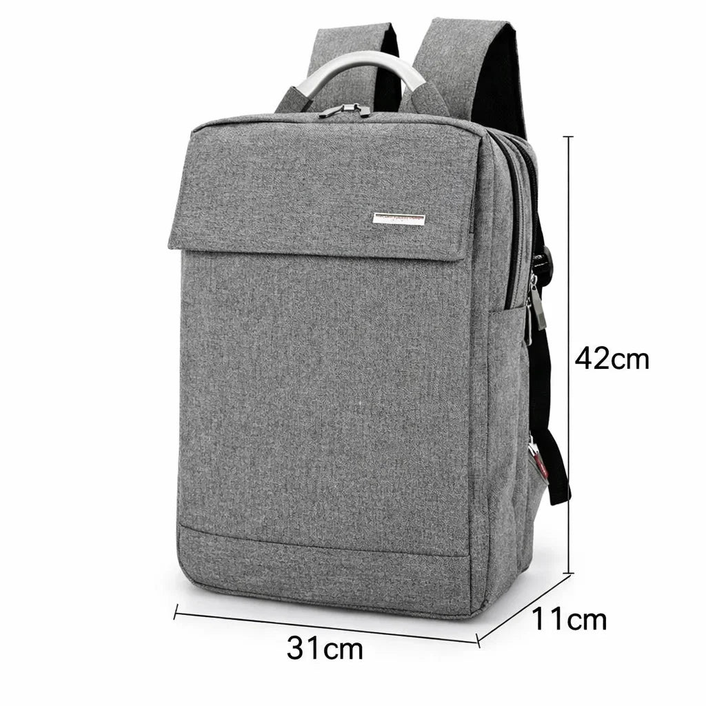 Sac à dos ordinateur 15 pouces dimensions 31 x 11 x 42 cm en nylon gris
