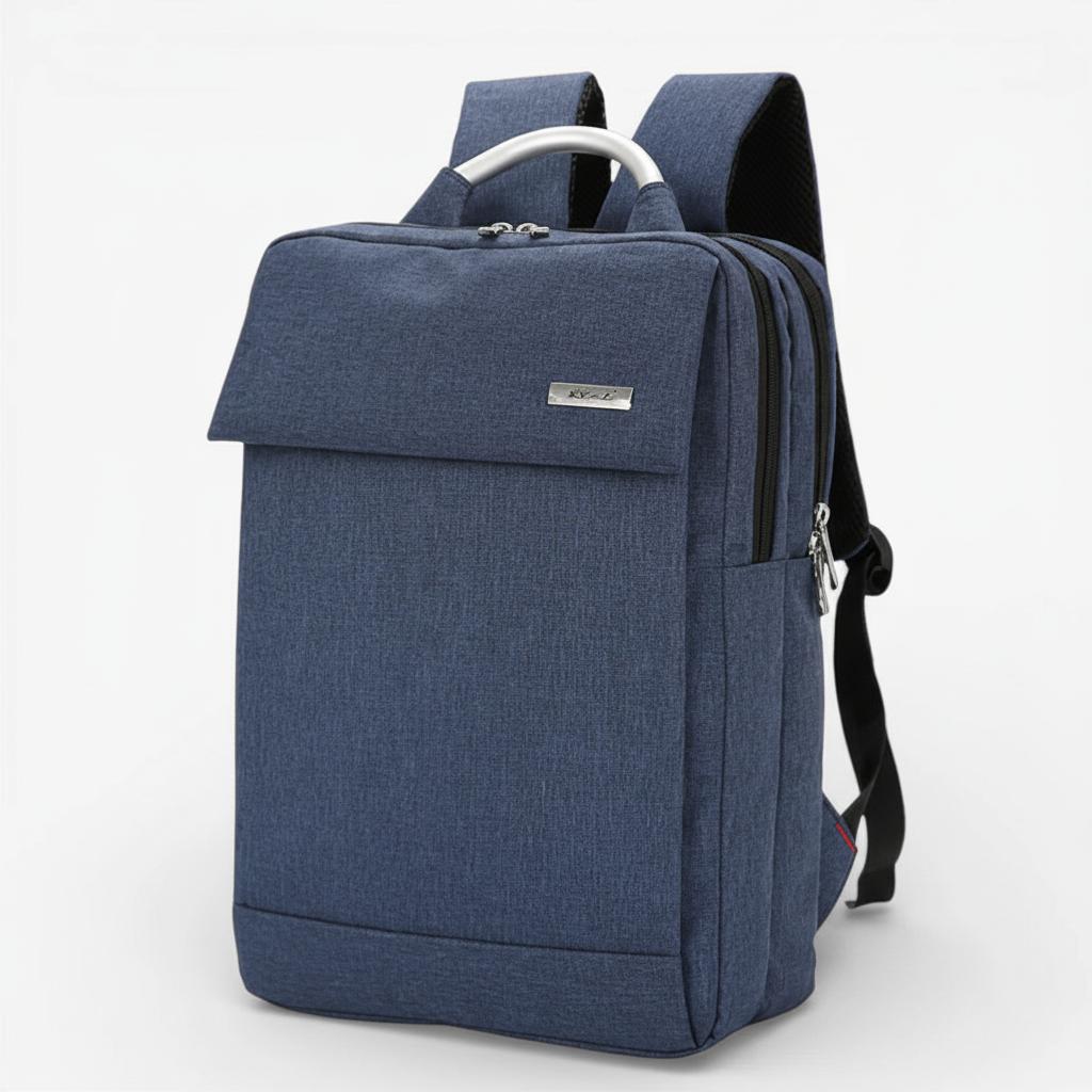 Sac à dos ordinateur 15 pouces en nylon bleu marine