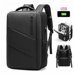 Sac à dos ordinateur 15,6 pouces noir – port USB et confort optimal - Vignette | Sacs pour tous