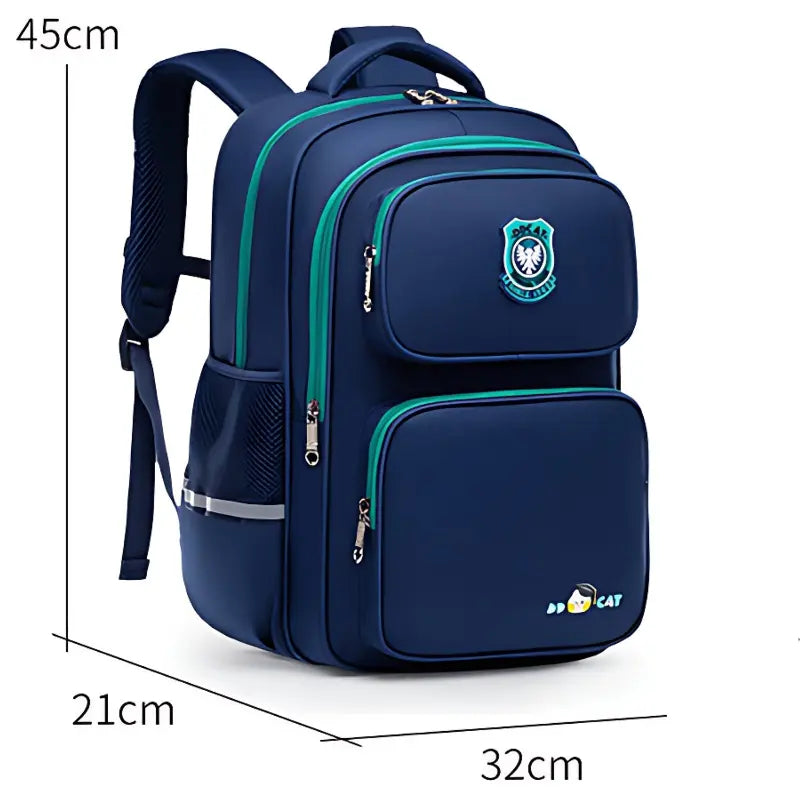 Sac à dos orthopédique bleu marine avec dimensions 45x32x21 cm