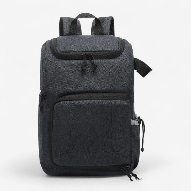 Sac à dos photo noir étanche avec compartiment modulable et poches multiples
