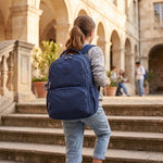 Sac à dos collège bleu marine grande capacité - Vignette | Sacs pour tous