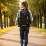 Sac à dos scolaire ergonomique fille noir et rouge - Vignette | Sacs pour tous