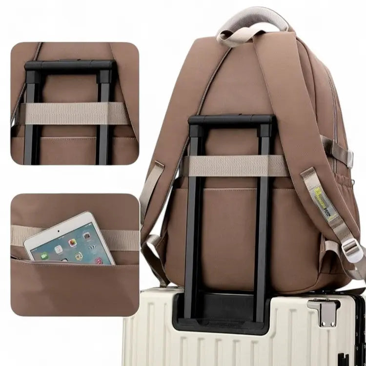 Détails du sac à dos scolaire fille multi-poches avec rangements pratiques