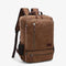Sac à dos en toile marron pour étudiant ou actif avec grande capacité