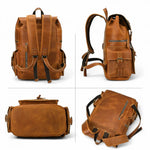 Sac à dos vintage homme en cuir véritable – Élégant et robuste - Vignette | Sacs pour tous