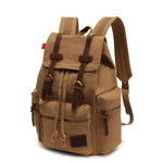 Sac à dos vintage en toile marron – Pratique & résistant - Vignette | Sacs pour tous