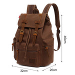 Sac à dos vintage en toile marron – Pratique & résistant - Vignette | Sacs pour tous