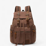 Sac à dos vintage en toile marron – Pratique & résistant - Vignette | Sacs pour tous
