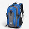 Sac à dos de voyage 40L bleu et gris avec port USB intégré, léger et robuste