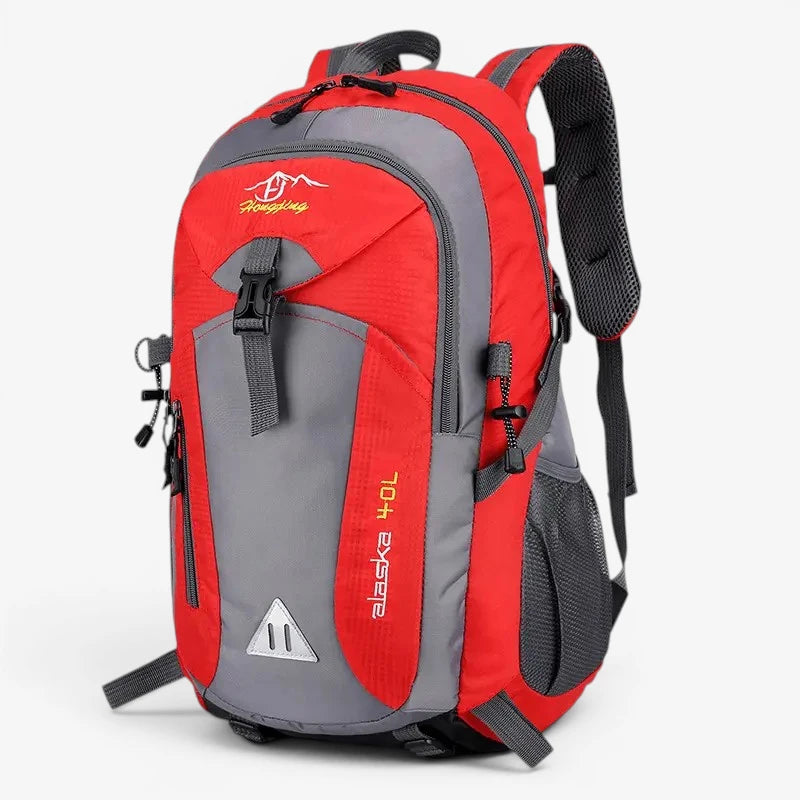 Sac à dos de voyage 40L rouge et gris pour homme et femme