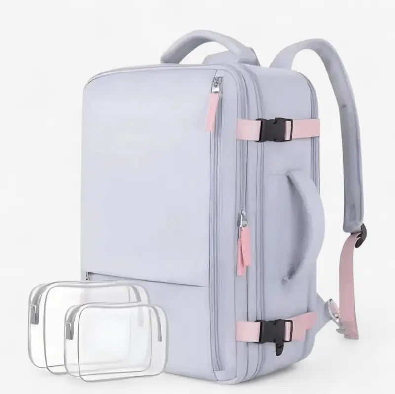 Sac à dos de voyage mixte violet clair élégant et imperméable