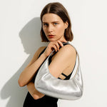 Sac à main croissant femme – Design minimaliste noir ou argenté - Vignette | Sacs pour tous