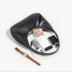 Sac à main croissant femme – Design minimaliste noir ou argenté - Vignette | Sacs pour tous